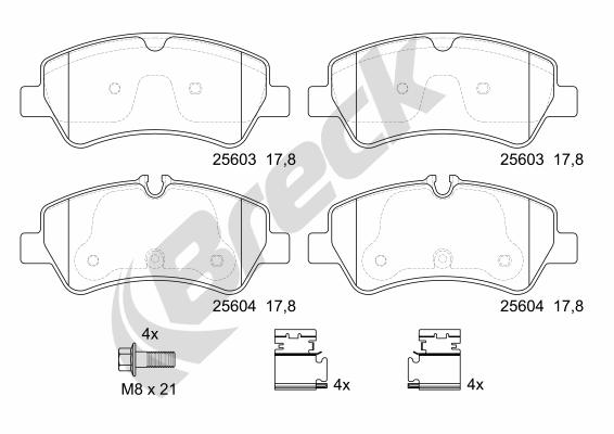 Brake Pad Set, disc brake - 25603 00 653 00 BRECK